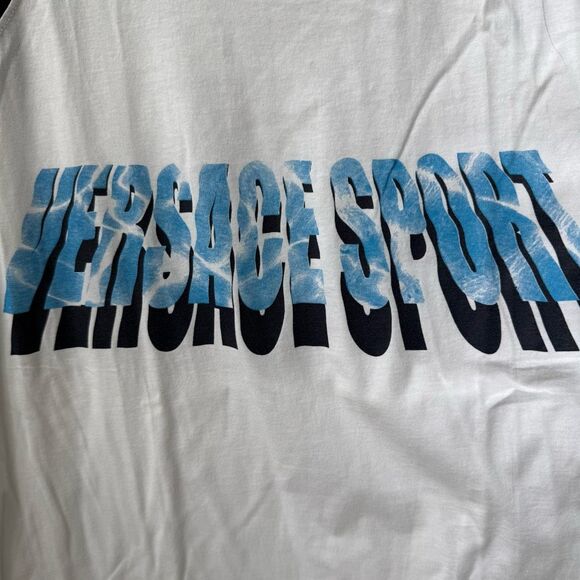 Versace Sport Vneck Raglan Logo Tshirt L - Picture 4 of 8
